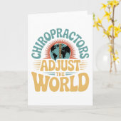 Chiropractoren passen het World Retro Design aan Kaart (Gele Bloem)