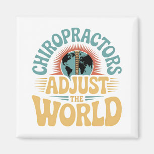 Chiropractoren passen het World Retro Design aan Magneet