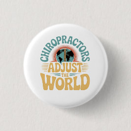 Chiropractoren passen het World Retro Design aan Ronde Button 3,2 Cm