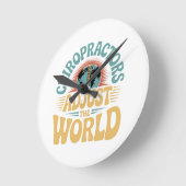 Chiropractoren passen het World Retro Design aan Ronde Klok (Hoek)