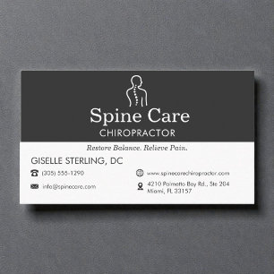 Chiropractorkantoor Spine Logo Visitekaartje