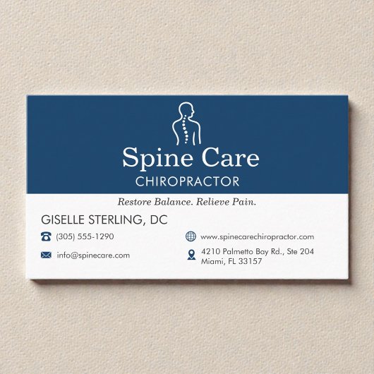 Chiropractorkantoor Visitekaartje