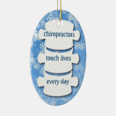 Chiropractors aanraken met persoonlijke films keramisch ornament (Rechts)