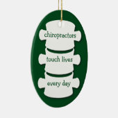 Chiropractors aanraken met persoonlijke films keramisch ornament (Rechts)
