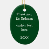 Chiropractors aanraken met persoonlijke films keramisch ornament (Achterkant)