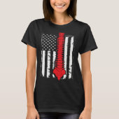 chiropractors USA Flag spines for chiropractic  2 T-shirt (Voorkant)