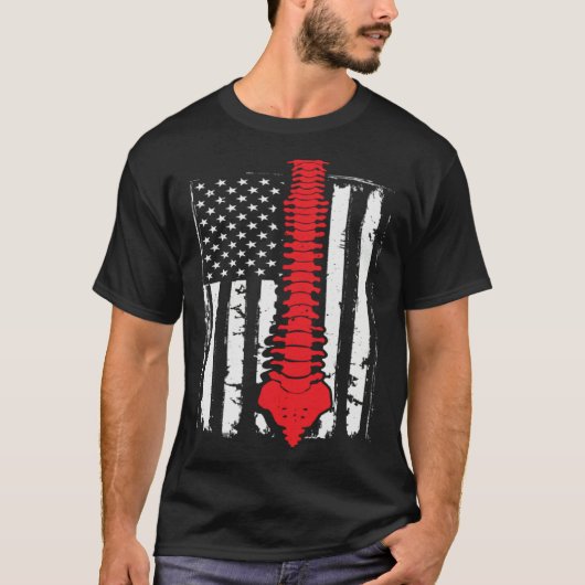 chiropractors USA Flag spines for chiropractic  2 T-shirt (Voorkant)