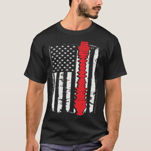chiropractors USA Flag spines for chiropractic T-shirt (Voorkant)