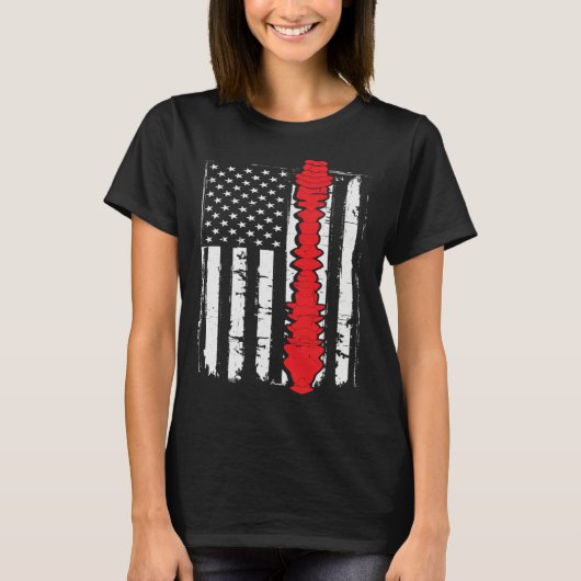 chiropractors USA Flag spines for chiropractic T-shirt (Voorkant)