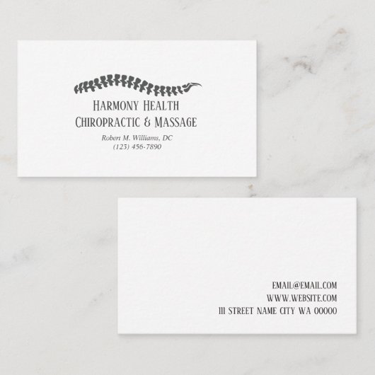 Chiroprakor Visitekaartje (Voorkant / Achterkant)