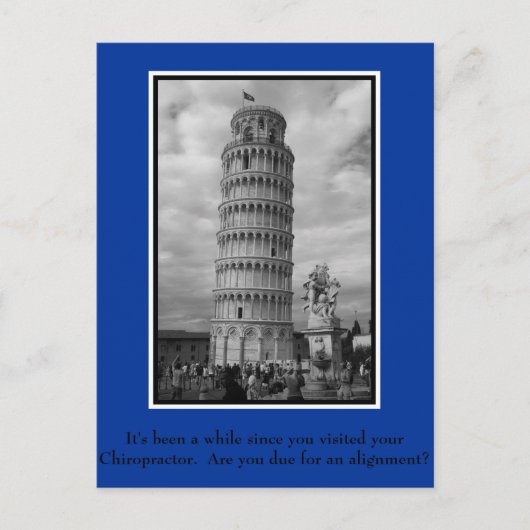 Chiropraktijk Briefkaart voor heractivering patiën (Voorkant)