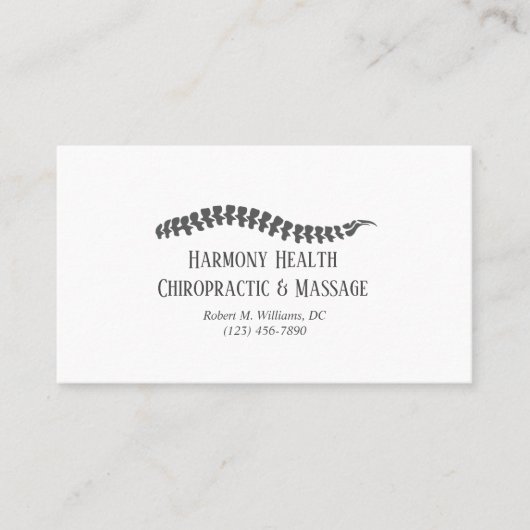 Chiropraktijk Clinic Health & Wellness Visitekaartje (Voorkant)