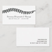 Chiropraktijk Clinic Health & Wellness Visitekaartje (Voorkant / Achterkant)