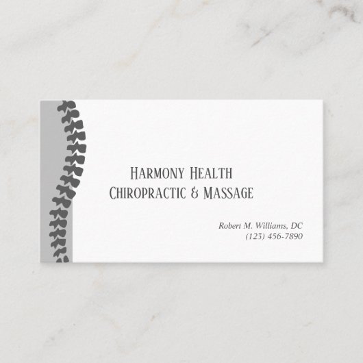 Chiropraktijk Clinic Health & Wellness Visitekaartje (Voorkant)