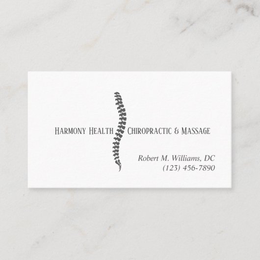 Chiropraktijk Clinic Health & Wellness Visitekaartje (Voorkant)