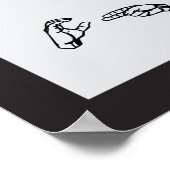 Chiropraktijk Gedaan door handgebarentaal Poster (Hoek)