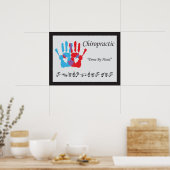 Chiropraktijk Gedaan door handgebarentaal Poster (Keuken)