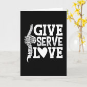 Chiropraktijk geeft serve Love Spine Chiropractor Kaart (Gele Bloem)
