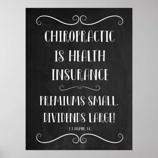 Chiropraktijk is een ziektekostenverzekering 18x24 poster (Voorkant)