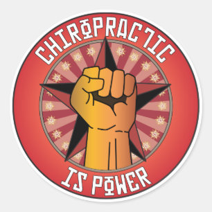 Chiropraktijk is kracht ronde sticker