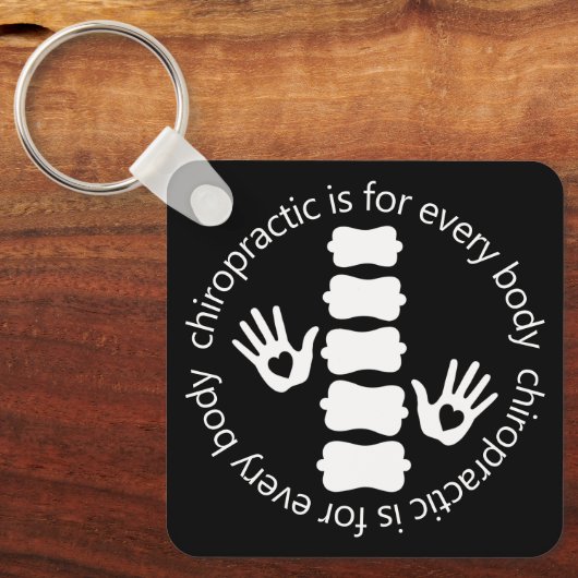 Chiropraktijk is voor elk lichaam sleutelhanger (Voorkant)