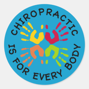 Chiropraktijk is voor elk lichaamsticker ronde sticker