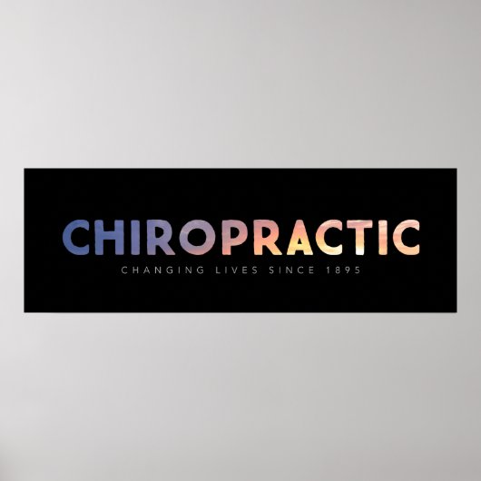 Chiropraktijk - sinds 1895 (zwart) poster (Voorkant)