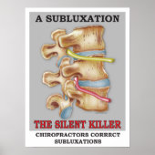 Chiropraktijk Subluxation Silent Killer Poster (Voorkant)