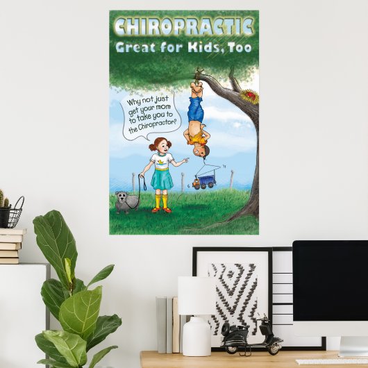 Chiropraktijk voor kinderen poster (Thuiskantoor)