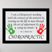 Chiropraktijkaanpassing door handbediende Posters (Voorkant)