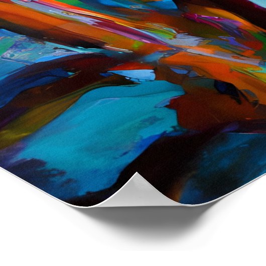 Chiropraktijkafdrukken: Abstracte oliestapel afdru Poster (Hoek)