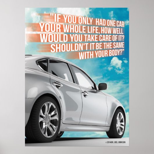 Chiropraktijkauto-Poster Poster (Voorkant)