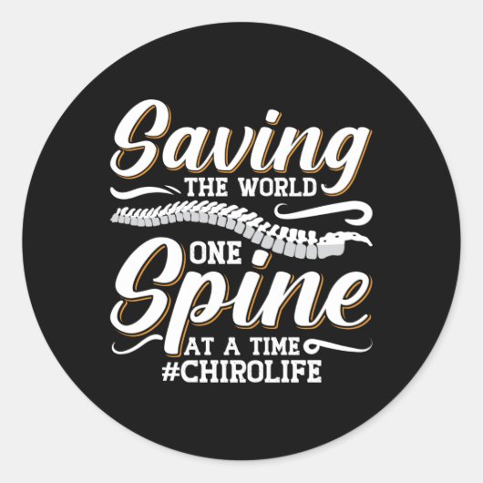 Chiropraktijkbeschermer van de wereld ronde sticker (Voorkant)