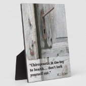 Chiropraktijkcode voor gezondheidsesel fotoplaat (Zijkant)