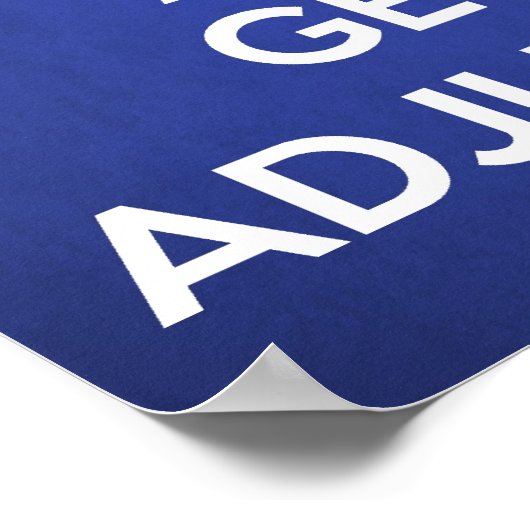 Chiropraktijkgericht poster - Houd rustig en verbe (Hoek)