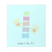 Chiropraktijkhandjes Aangepast Notitieblok (Voorkant)