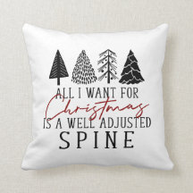 Chiropraktijkkerstdecor, Chiropractic Pillow,