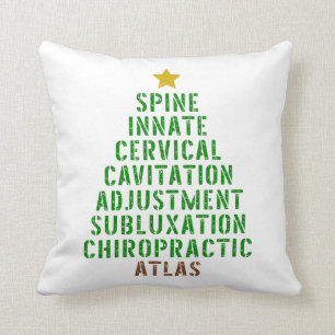 Chiropraktijkkerstdecor, Chiropractische Kantoor, Kussen