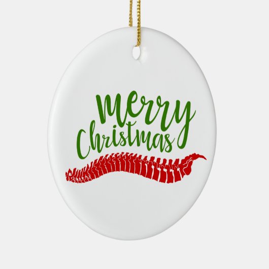 Chiropraktijkkerstmis, Chiropraktijkcadeau, chiro Keramisch Ornament (Rechts)