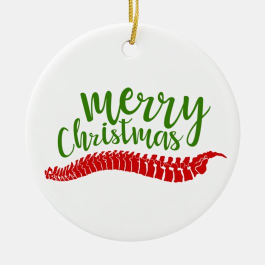 Chiropraktijkkerstmis, Chiropraktijkcadeau, chiro Keramisch Ornament (Voorkant)