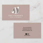 Chiropraktijkstekel en vlinder-Logo Visitekaartje (Voorkant / Achterkant)