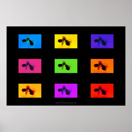 Chiropraktisch Poster: Lumbar Vertebrae Funk Poster (Voorkant)