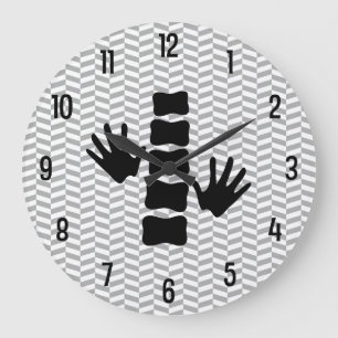 Chiropraktische handen en een ruggengraat van de L Grote Klok