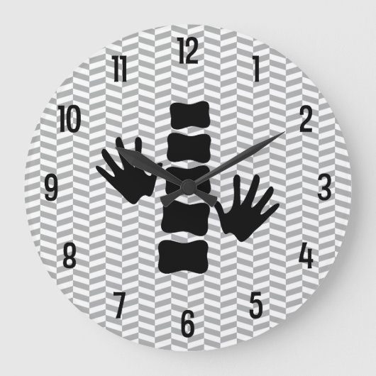 Chiropraktische handen en een ruggengraat van de L Grote Klok (Voorkant)