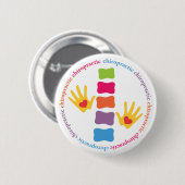 Chiropraktische handen en ruggengraat Button (Voorkant /achterkant)