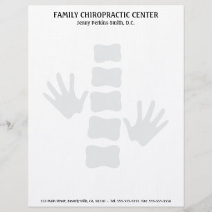 Chiropraktische handen en ruggengraat custom briefhoofd