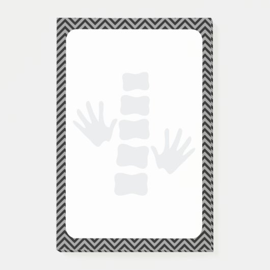 Chiropraktische handen en ruggengraat-Logo-Post-it Post-it® Notes (Voorkant)
