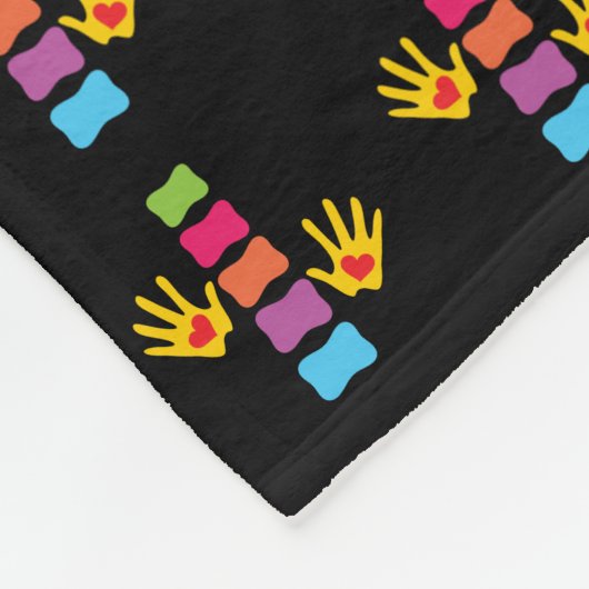 Chiropraktische handen en ruggenwervel fleece deken (Hoek)