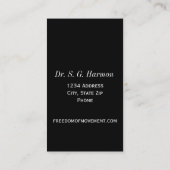 Chiropraktische klinische Visitekaartjes (Achterkant)