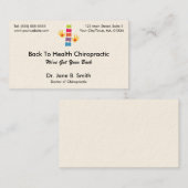 Chiropraktische Logo Visitekaartje (Voorkant / Achterkant)